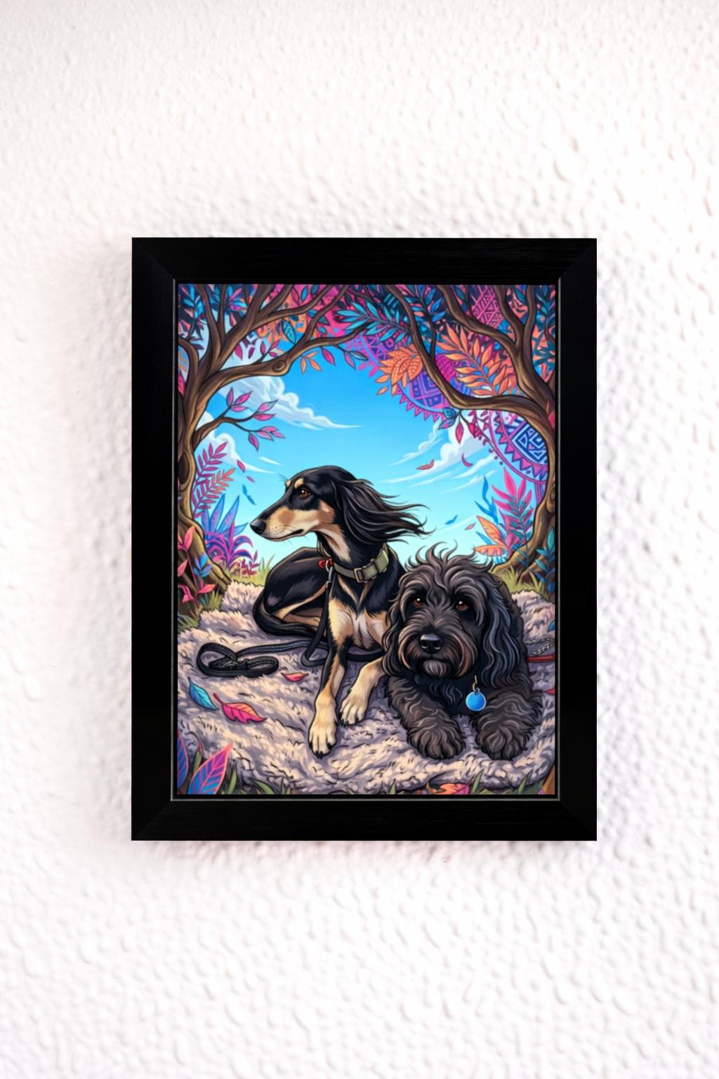 The "Big Pawsonality" Signature Custom Framed Pet Portrait