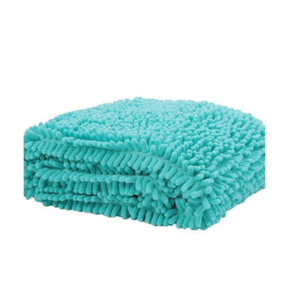 Bright Blue Microfibre Dog Drying Towel with Hand Pockets