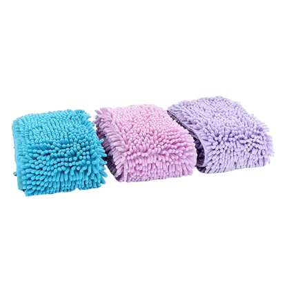 Bright Blue Microfibre Dog Drying Towel with Hand Pockets