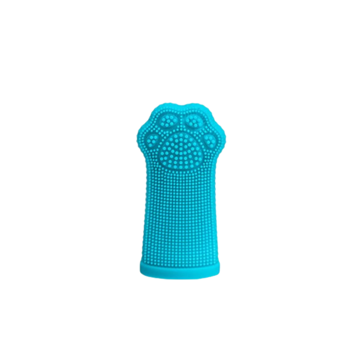 Bright Blue Dog Paw Finger Toothbrush
